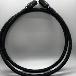 6 AN x 5ft black hose with straight fittings